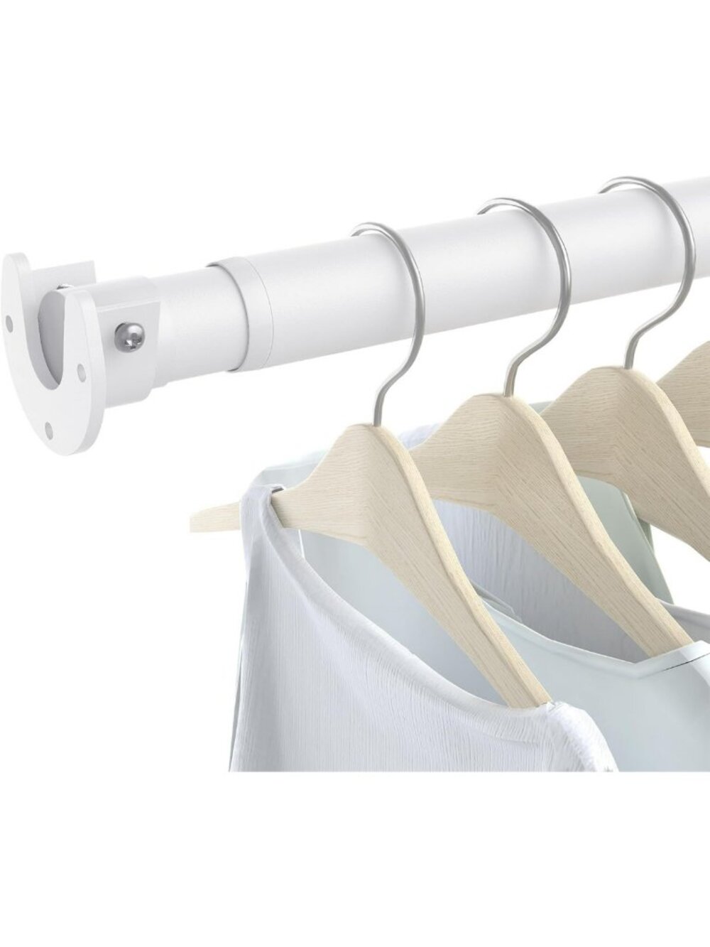 Adjustable Closet Rods for Hanging Clothes - 2 Pack, 17-84in, Space Saver